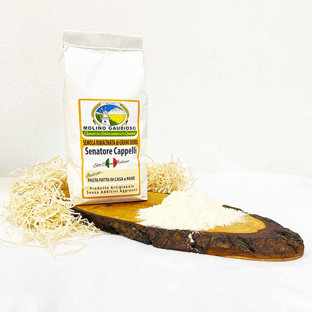 Farina di semola rimacinata di grano duro Senatore Cappelli 1kg – Lucania  in tavola